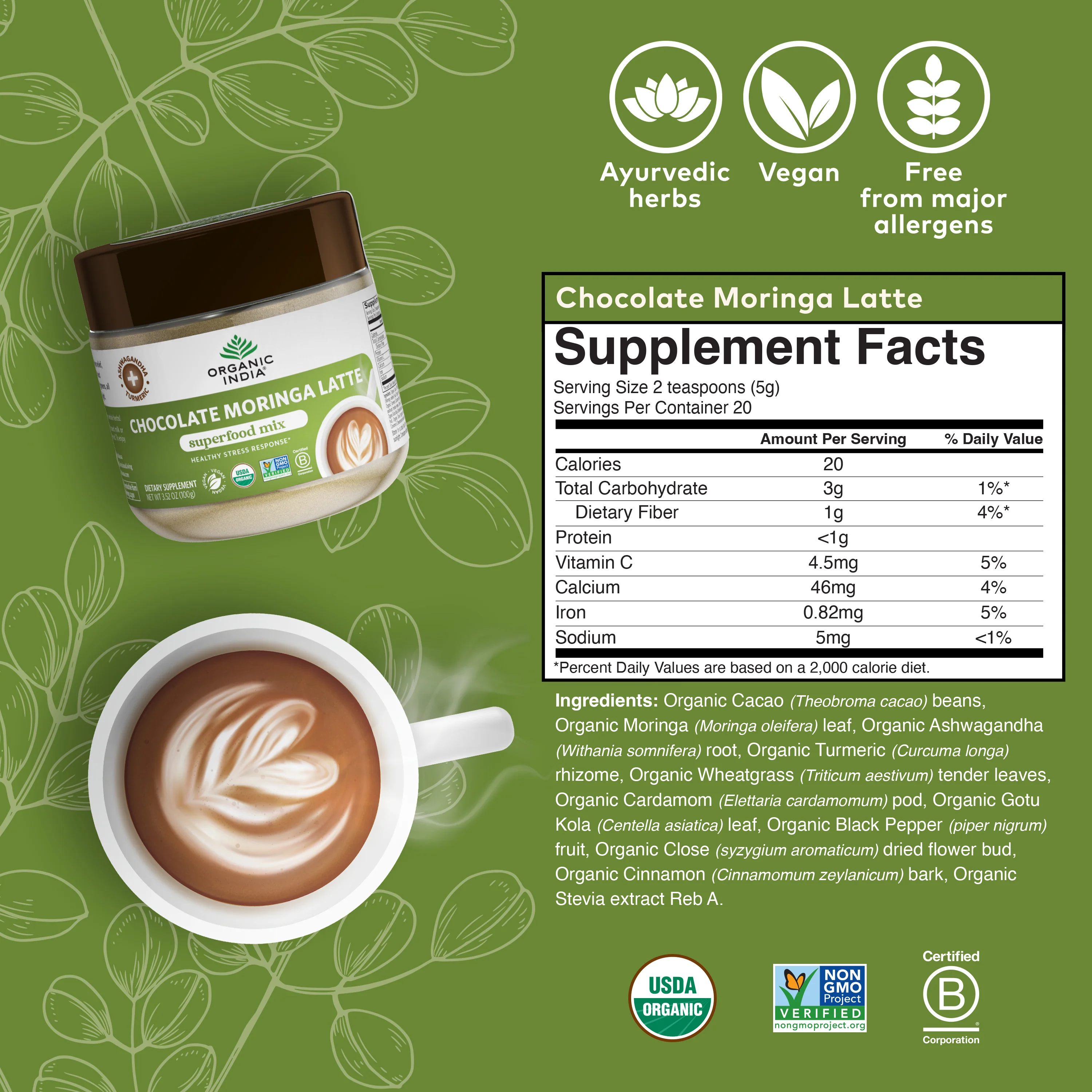 Organic Chocolate Moringa Latte - Image 7
