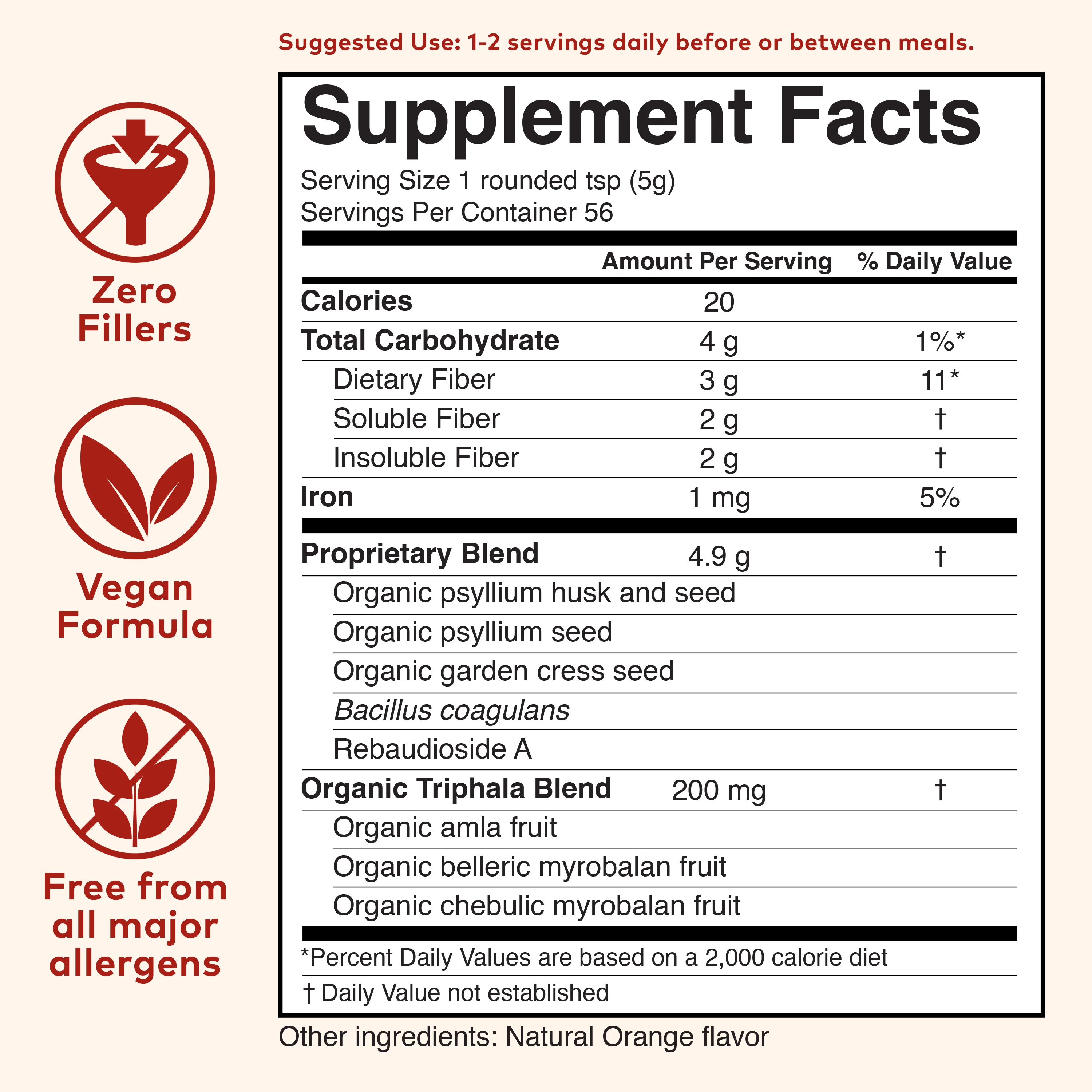Psyllium Pre & Probiotic Fiber Powder Orange - Image 8