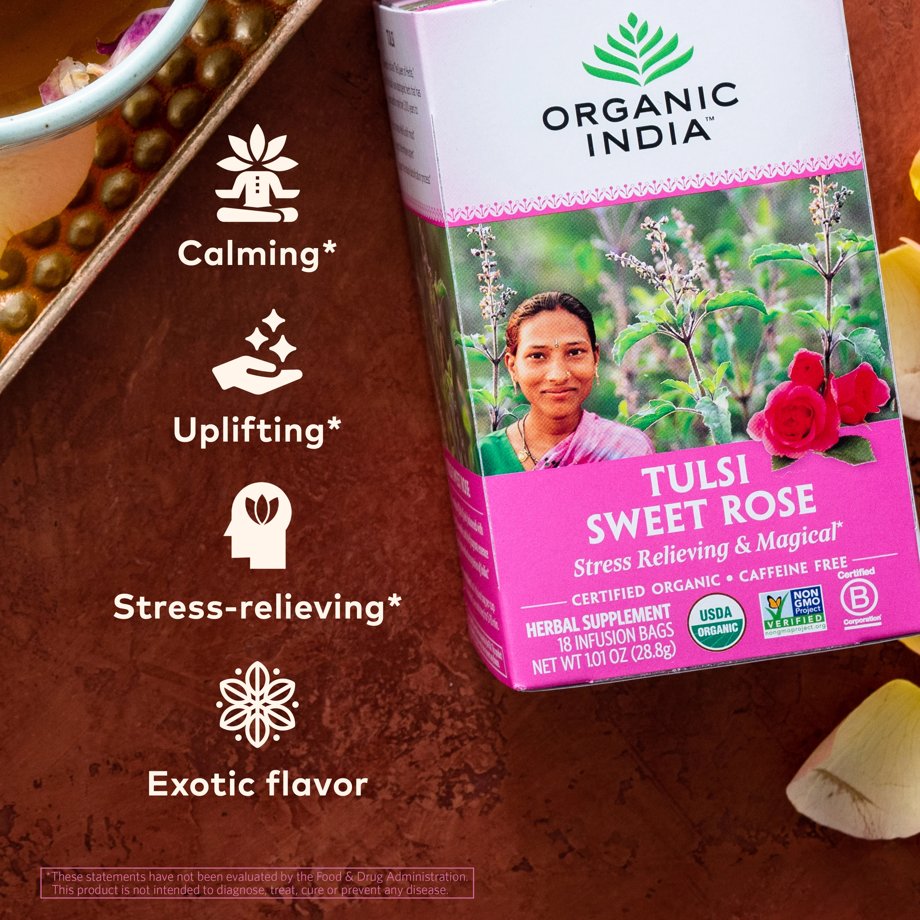 Tulsi Sweet Rose Tea - Image 4